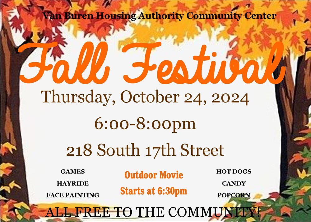 Fall Festival flyer. All information on this flyer is listed above.